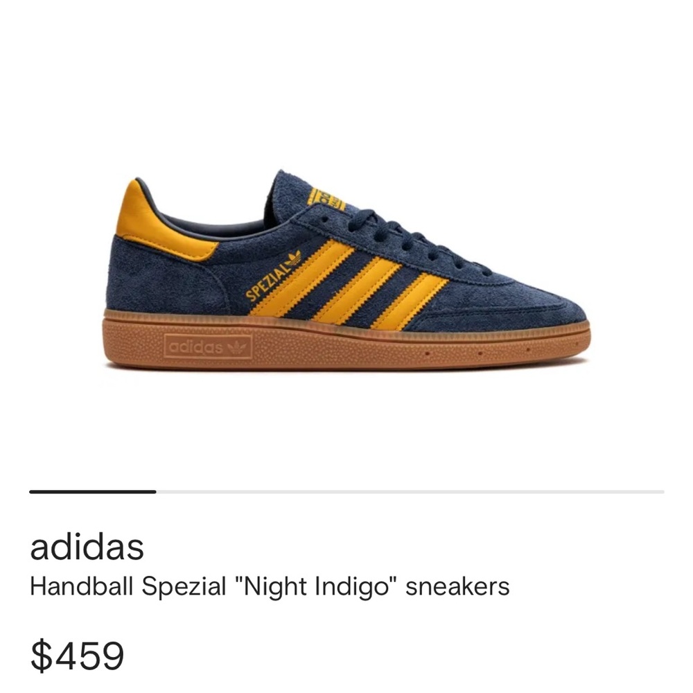 Adidas Spezial Night Indigo Navy and yellow Sneakers